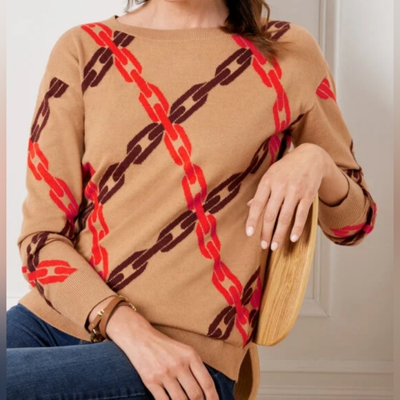Talbots Chain-Link Pattern Sweater – Size Small - Picture 1 of 4